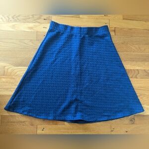 Liz Lange Textured Blue A-line Skirt